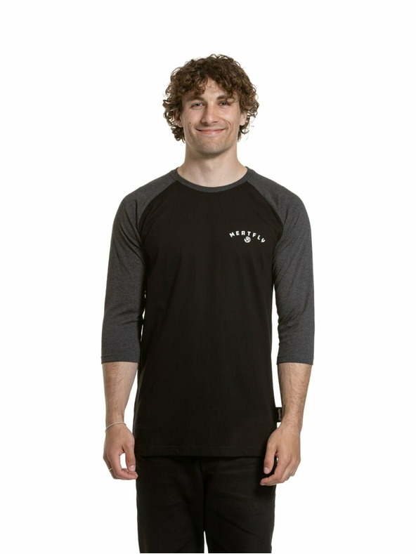 Meatfly Meatfly muška majica s dugim rukavima Kennedy Raglan Black