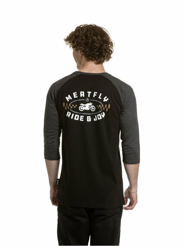 Meatfly Meatfly muška majica s dugim rukavima Kennedy Raglan Black