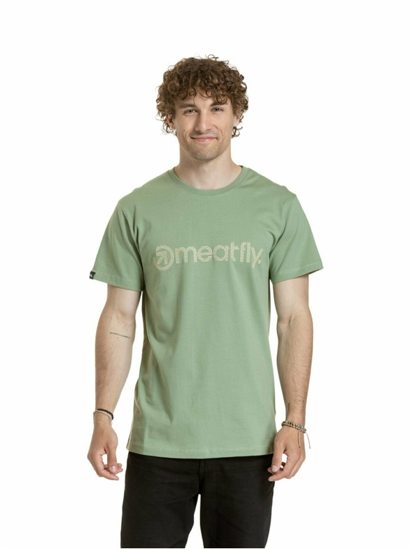 Meatfly Meatfly muška majica Striped Logo Basil