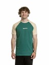 Meatfly Meatfly muška majica Ozzy Raglan Forest Green / Sand