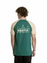 Meatfly Meatfly muška majica Ozzy Raglan Forest Green / Sand