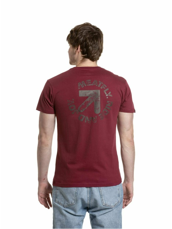 Meatfly Meatfly muška majica Arrow Dark Wine | Crvena