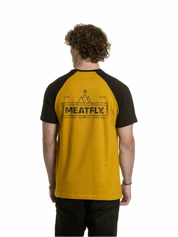 Meatfly Meatfly muška majica Ozzy Raglan Mustard / Black