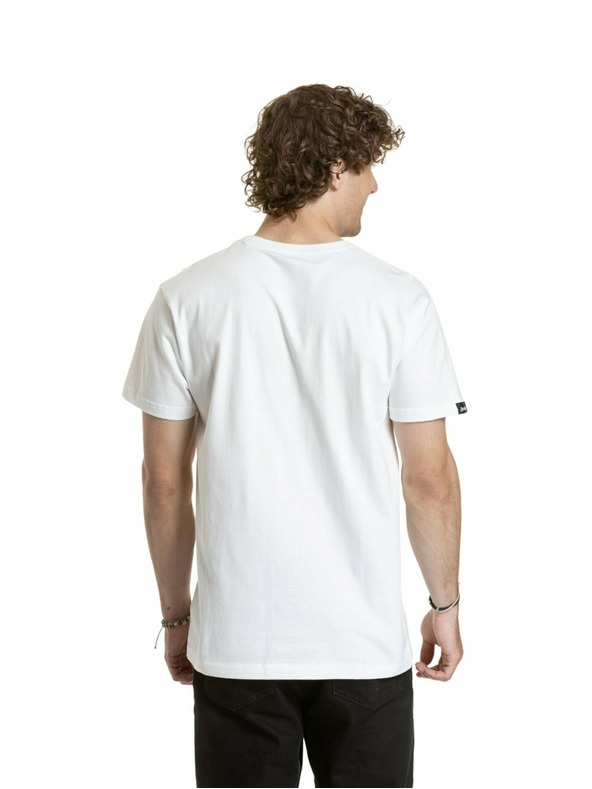 Meatfly Meatfly muška majica Striped Logo White | Bijela