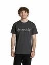 Meatfly Meatfly muška majica Striped Logo Mystic Grey | Siva