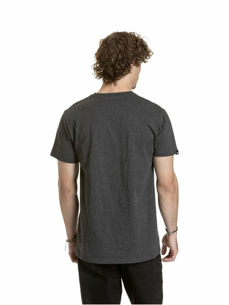 Meatfly Meatfly muška majica Striped Logo Mystic Grey | Siva
