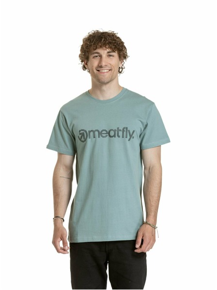 Meatfly Meatfly muška majica Striped Logo Dusty Mint