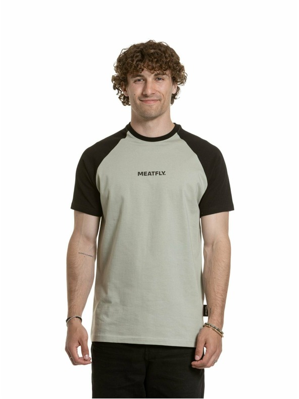 Meatfly Meatfly muška majica Ozzy Raglan Mossy Green / Black