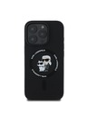 Karl Lagerfeld Karl Lagerfeld Liquid Silicone Karl and Choupette MagSafe stražnji poklopac za iPhone 16 Pro crni
