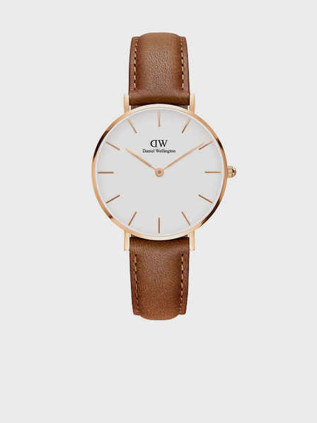 Daniel Wellington Smeđe ženske sate s kožnim remenom Daniel Wellington Petite Durham
