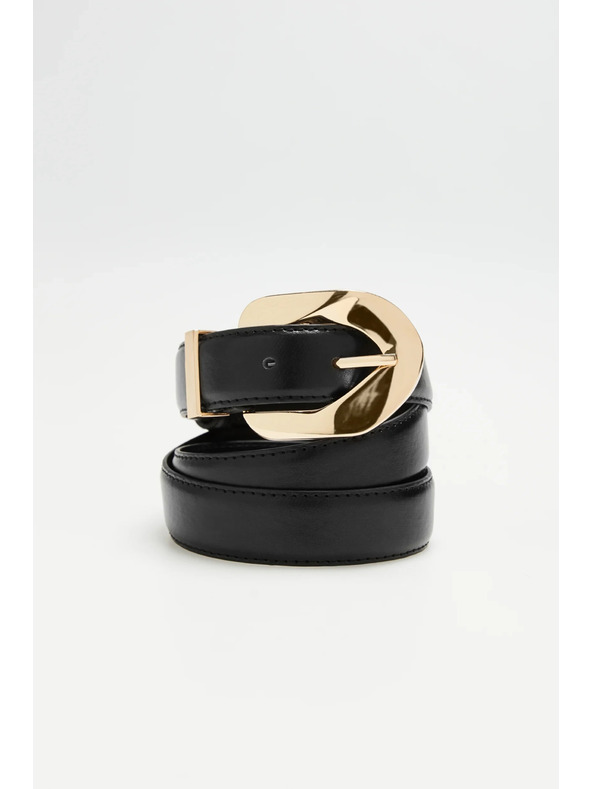 Moodo Crni pojas sa zlatnom kopčom Moodo