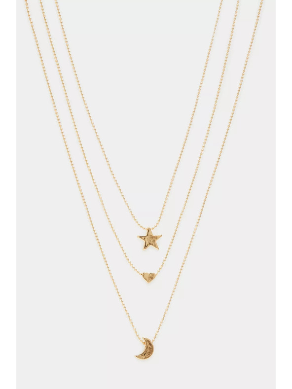 Moodo Zlatna trostruka ogrlica Moodo