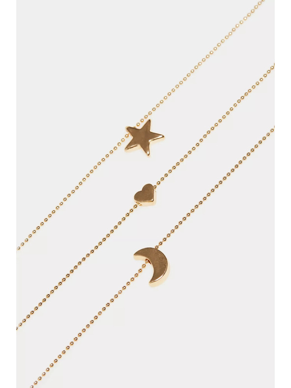 Moodo Zlatna trostruka ogrlica Moodo