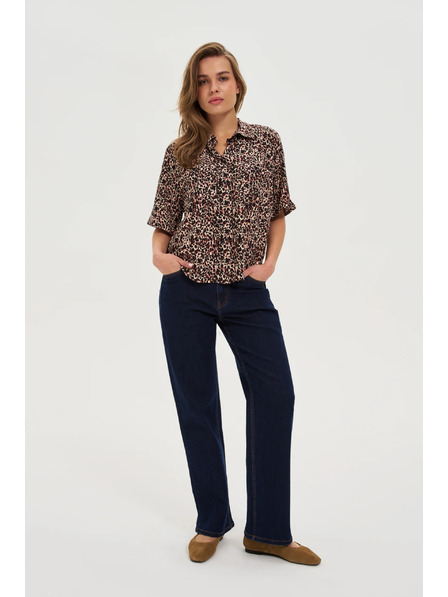 Moodo Tamno plave traperice s pojasom Moodo