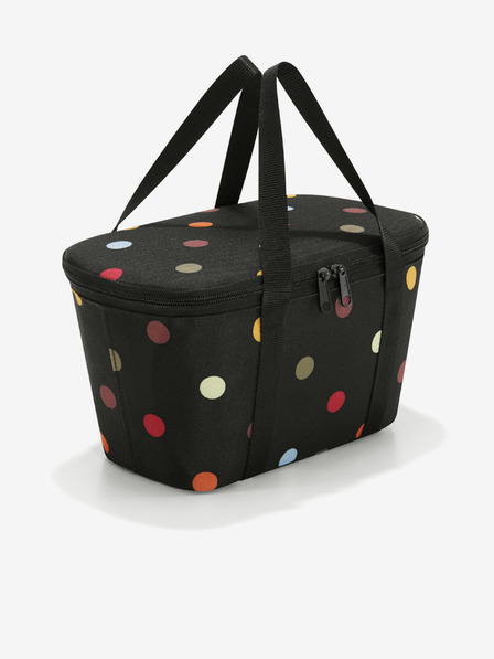 Reisenthel Crna hlađena točkasta nakupna torba Reisenthel Coolerbag XS