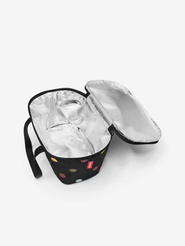 Reisenthel Crna hlađena točkasta nakupna torba Reisenthel Coolerbag XS