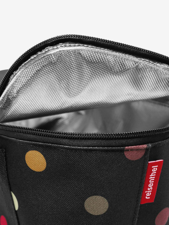 Reisenthel Crna hlađena točkasta nakupna torba Reisenthel Coolerbag XS