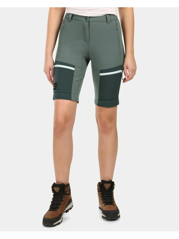 Kilpi Ženske vanjske hlače na skidanje Kilpi HOSIO-W tamnozelene