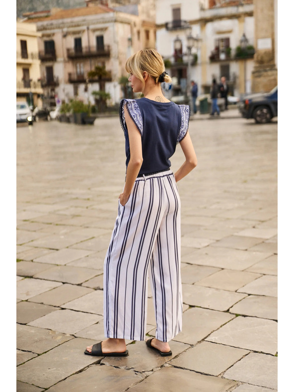 Moodo Ženske prugaste hlače Moodo