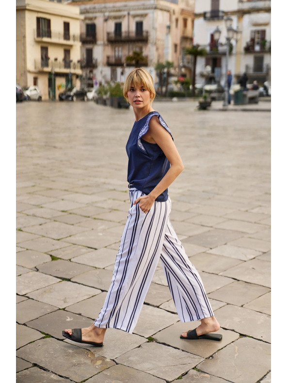 Moodo Ženske prugaste hlače Moodo