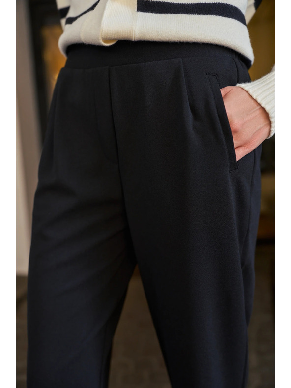 Moodo Crne ženske hlače Moodo