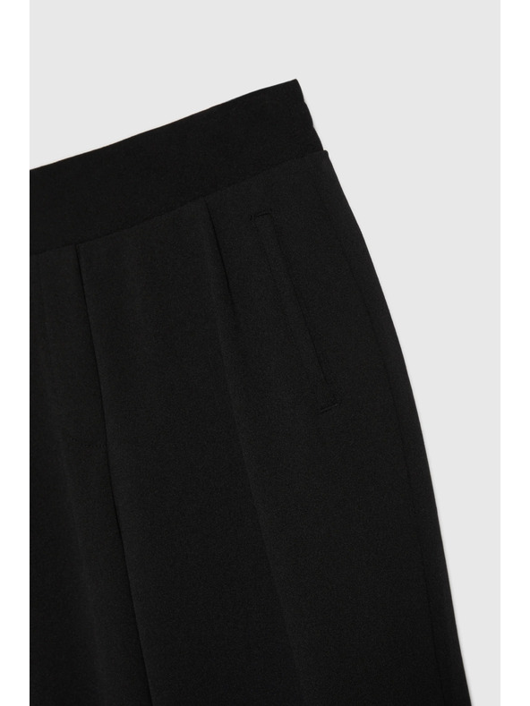 Moodo Crne ženske hlače Moodo