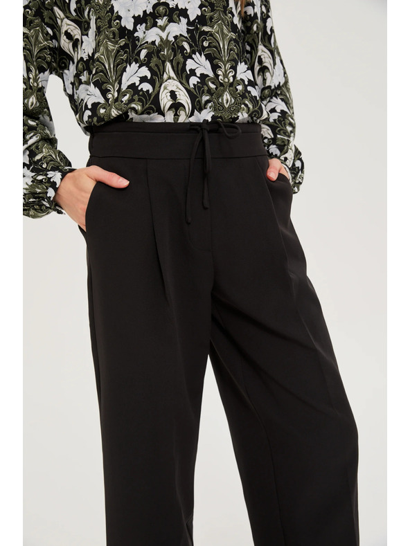 Moodo Crne široke hlače Moodo