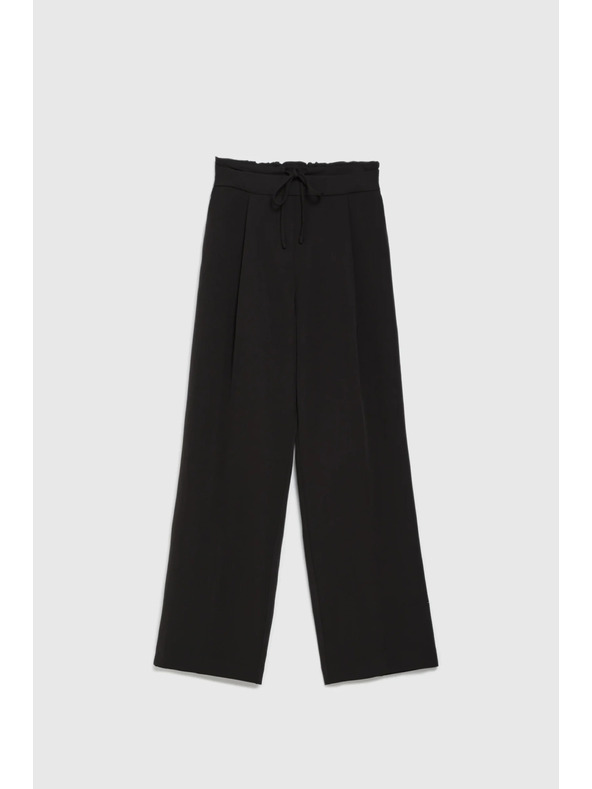 Moodo Crne široke hlače Moodo