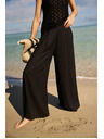 Moodo Ženske široke hlače Moodo - crne