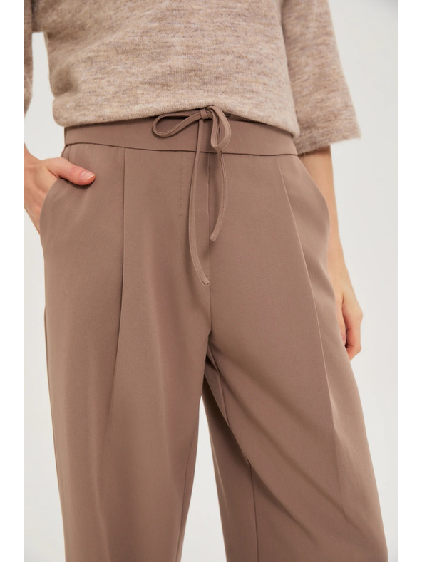 Moodo Svijetlosmeđe široke hlače Moodo
