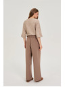 Moodo Svijetlosmeđe široke hlače Moodo