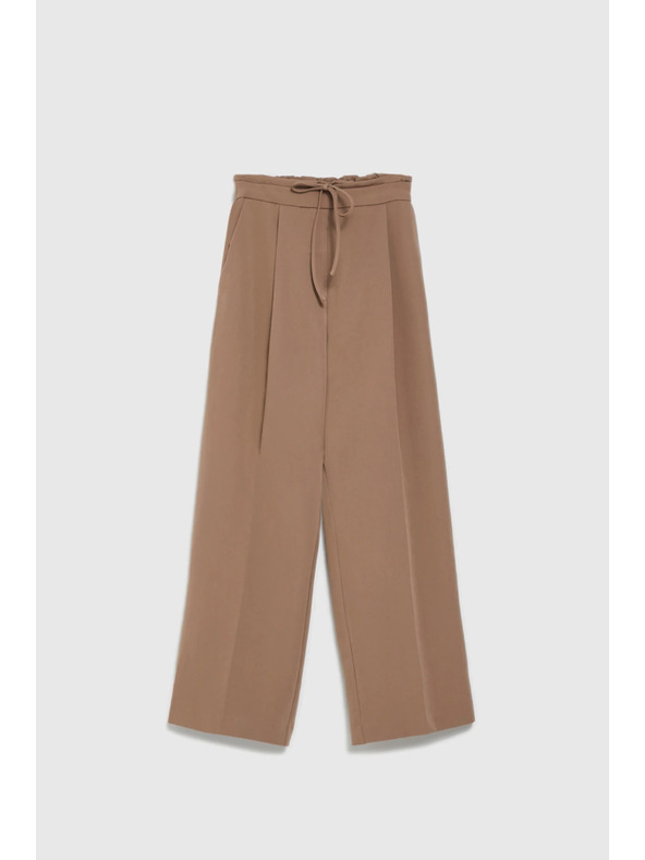 Moodo Svijetlosmeđe široke hlače Moodo