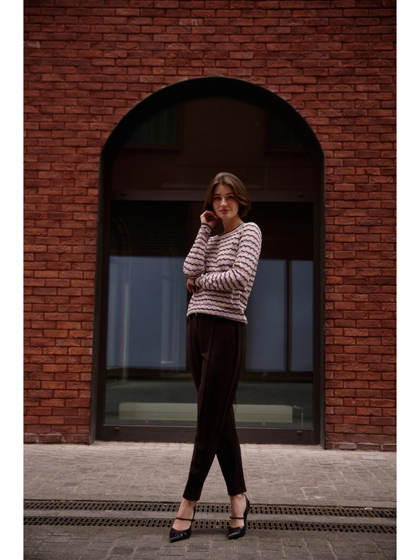 Moodo Smeđe skraćene hlače Moodo