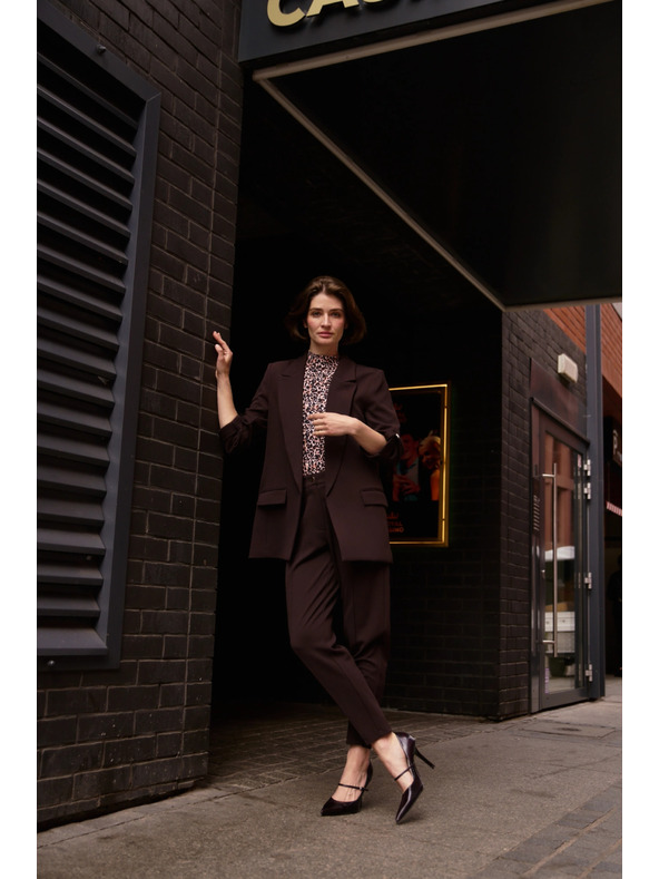 Moodo Smeđe skraćene hlače Moodo