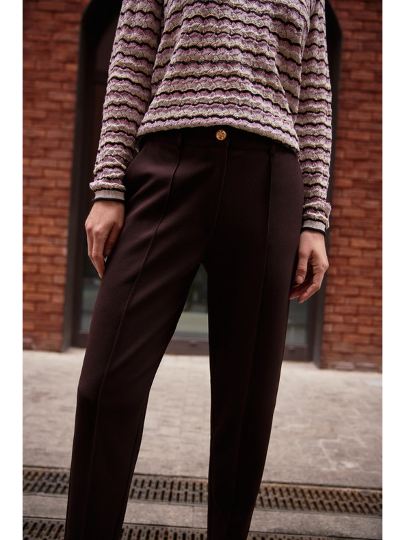 Moodo Smeđe skraćene hlače Moodo