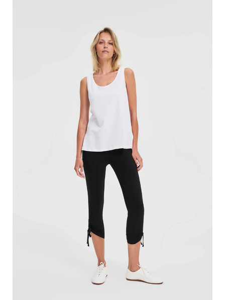 Moodo Crne ženske 3/4 tajice s vezicama