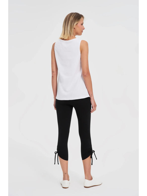 Moodo Crne ženske 3/4 tajice s vezicama