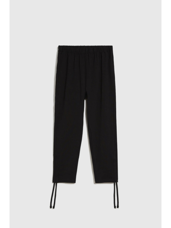 Moodo Crne ženske 3/4 tajice s vezicama