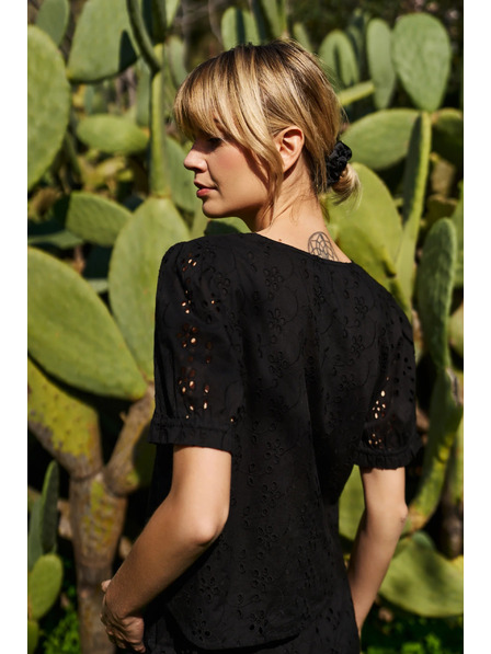 Moodo Crna ženska košulja madeira