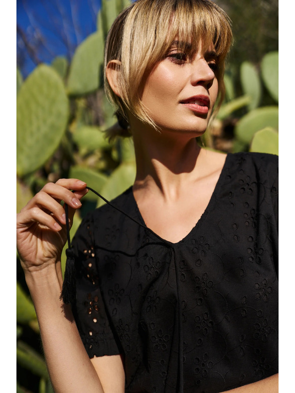 Moodo Crna ženska košulja madeira