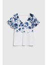 Moodo Bijela bluza s plavim cvjetovima