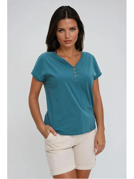 Moodo Ženska bluza s dekorativnim gumbima