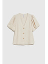 Moodo Bež ženska košulja s kratkim rukavima