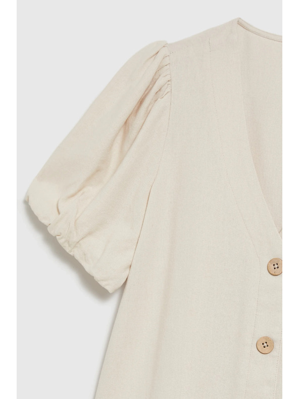 Moodo Bež ženska košulja s kratkim rukavima