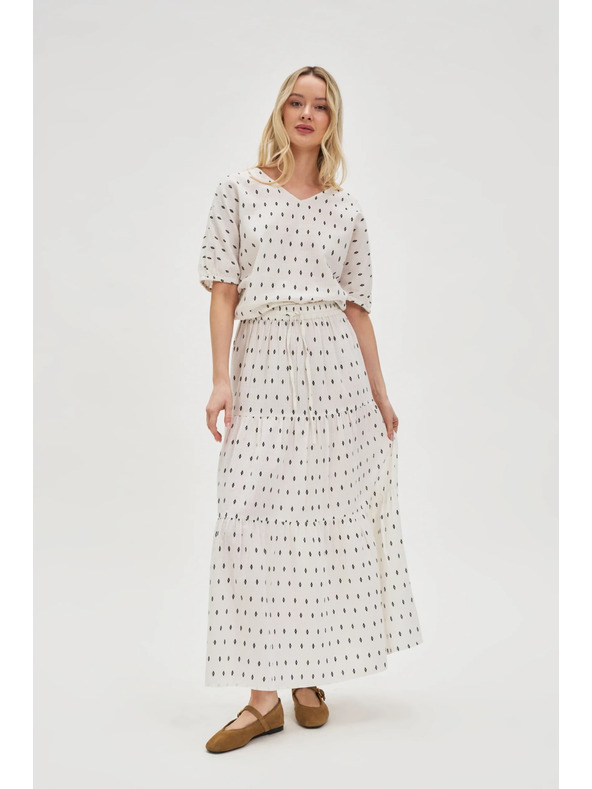 Moodo Bijela uzorovana bluza