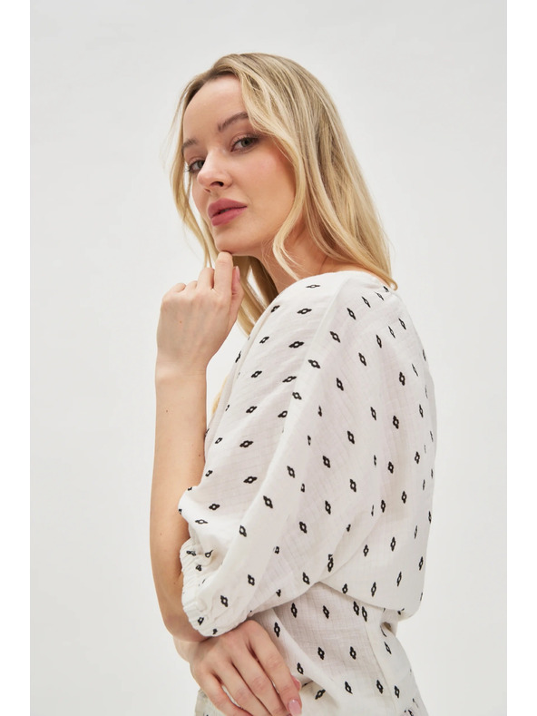 Moodo Bijela uzorovana bluza