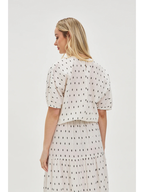 Moodo Bijela uzorovana bluza