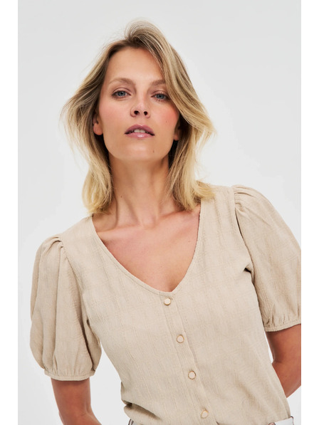 Moodo Ženska majica Moodo – svijetlo bež
