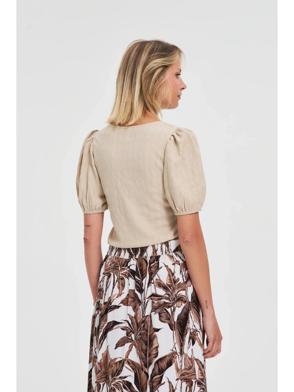 Moodo Ženska majica Moodo – svijetlo bež