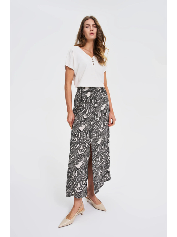 Moodo Bijela bluza s dekorativnim gumbima